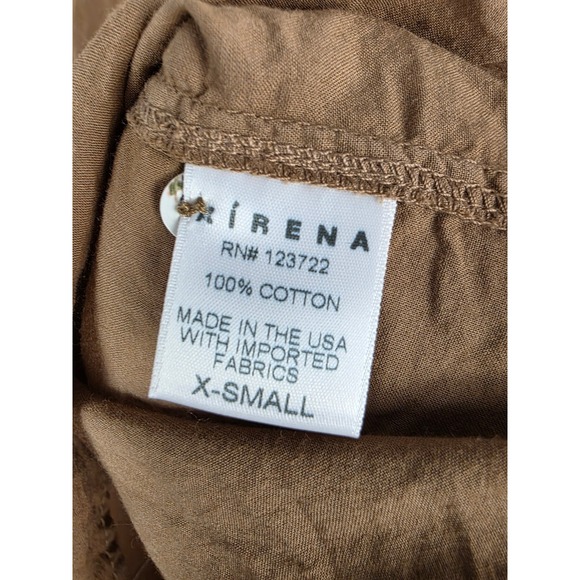 Xirena Womens Button Down Long Sleeve Shirt Casual Top Brown XS - Picture 7 of 7